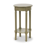 Heritage Olive Pine Wood Round Accent Table from Roseland Furniture