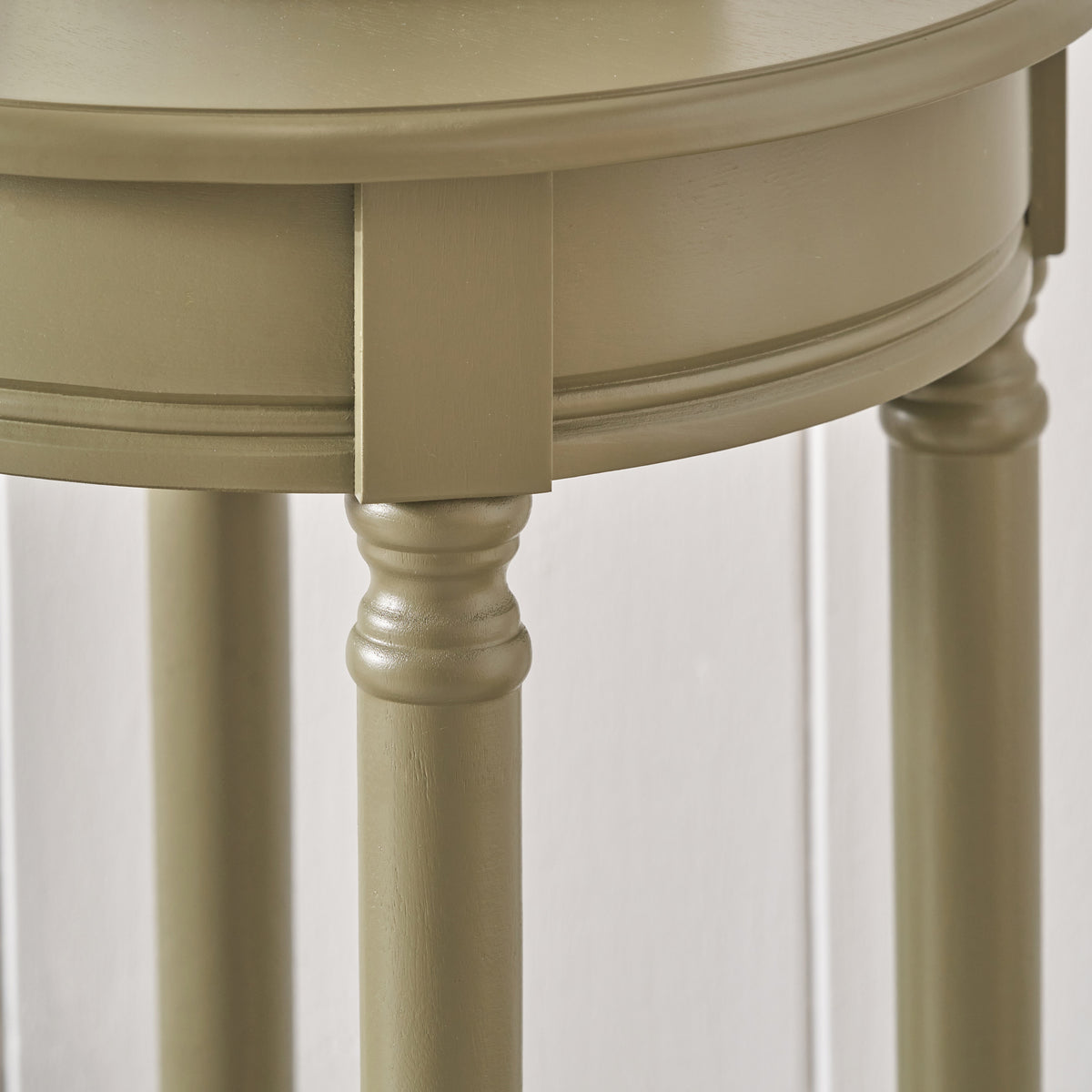 Heritage Olive Pine Wood Round Accent Table from Roseland Furniture