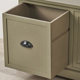Croft Olive 3 Drawer Storage Bench from Roseland Furniture