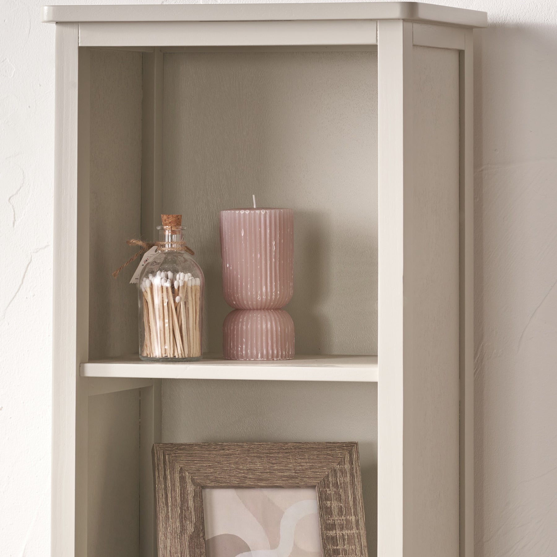 Croft Pine Display Cabinet Linen from Roseland Furniture