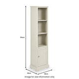 Croft Pine Display Cabinet Linen from Roseland Furniture