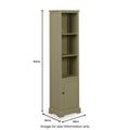 Croft Pine Display Cabinet Olive from Roseland Furniture