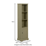 Croft Pine Display Cabinet Olive from Roseland Furniture