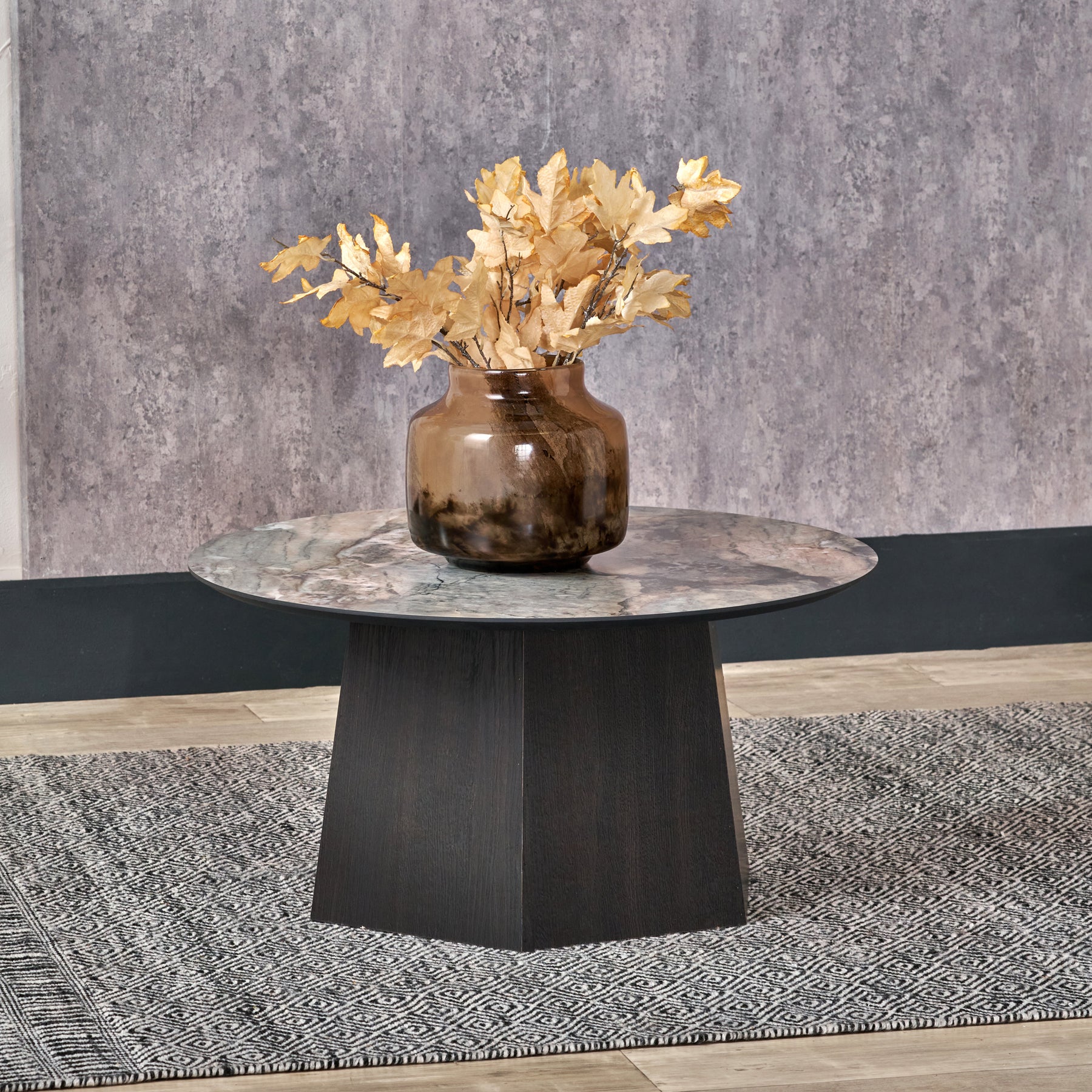 Myana Marble Effect Coffee Table from Roseland Furniture