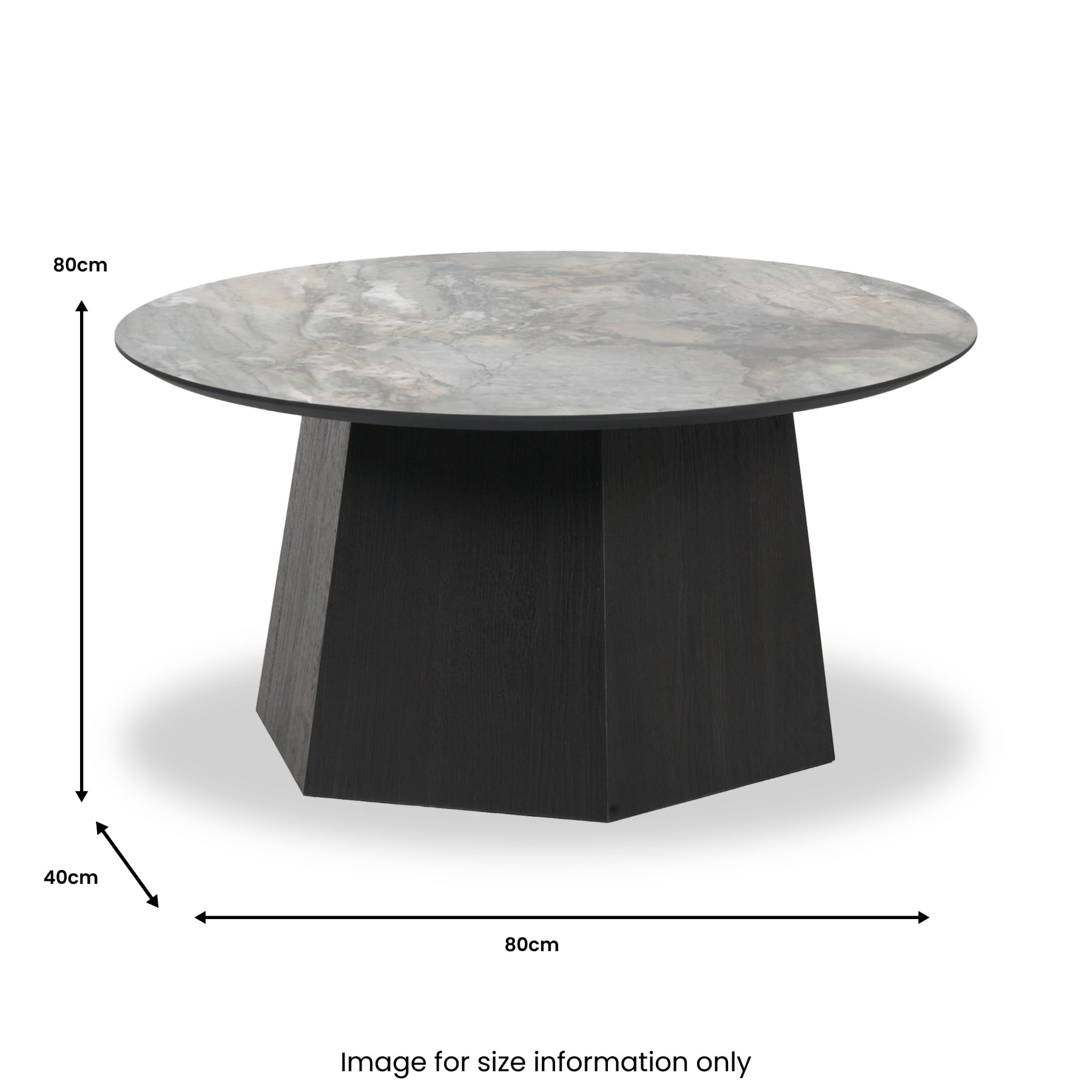 Myana Marble Effect Coffee Table from Roseland Furniture
