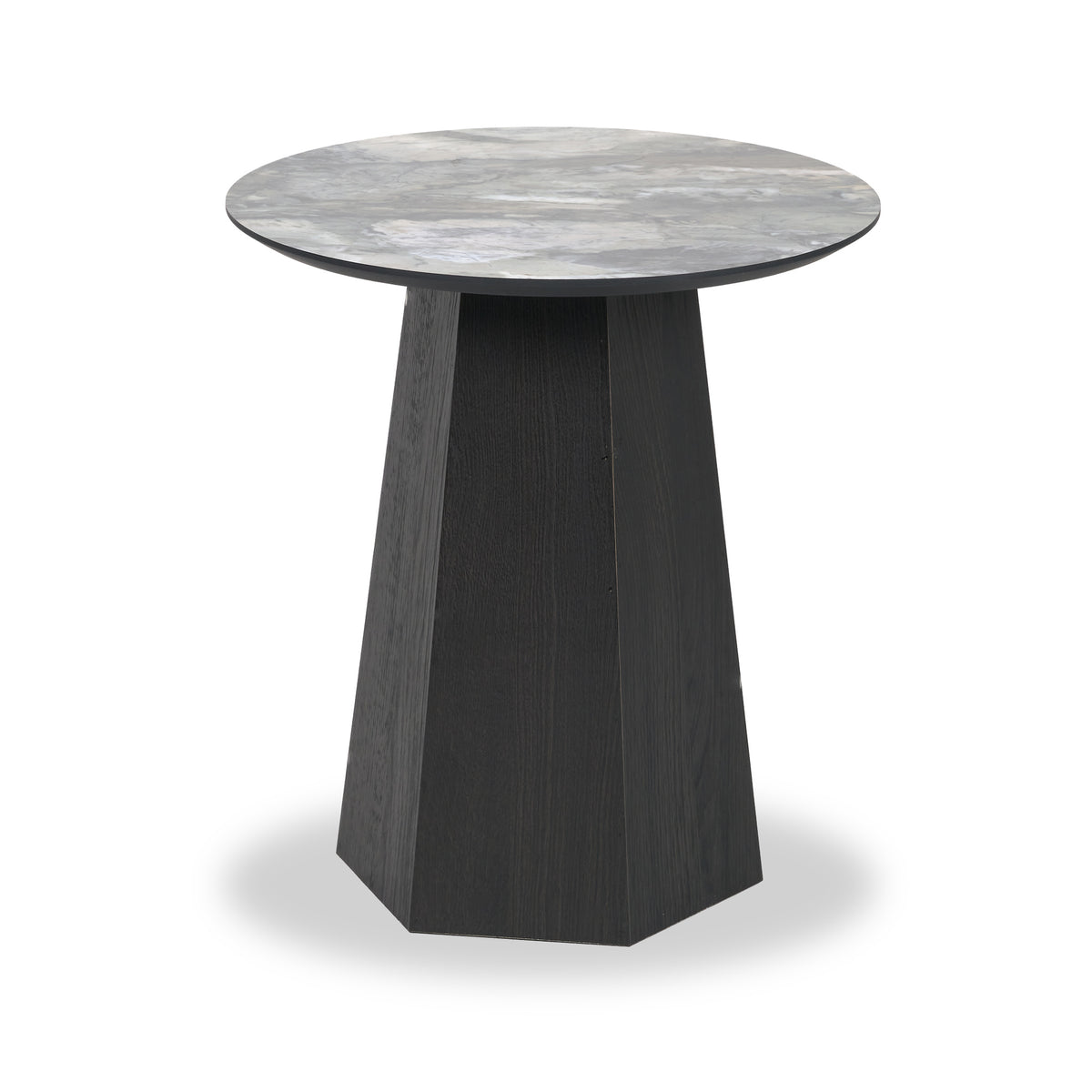 Myana Marble Effect Side Table from Roseland Furniture