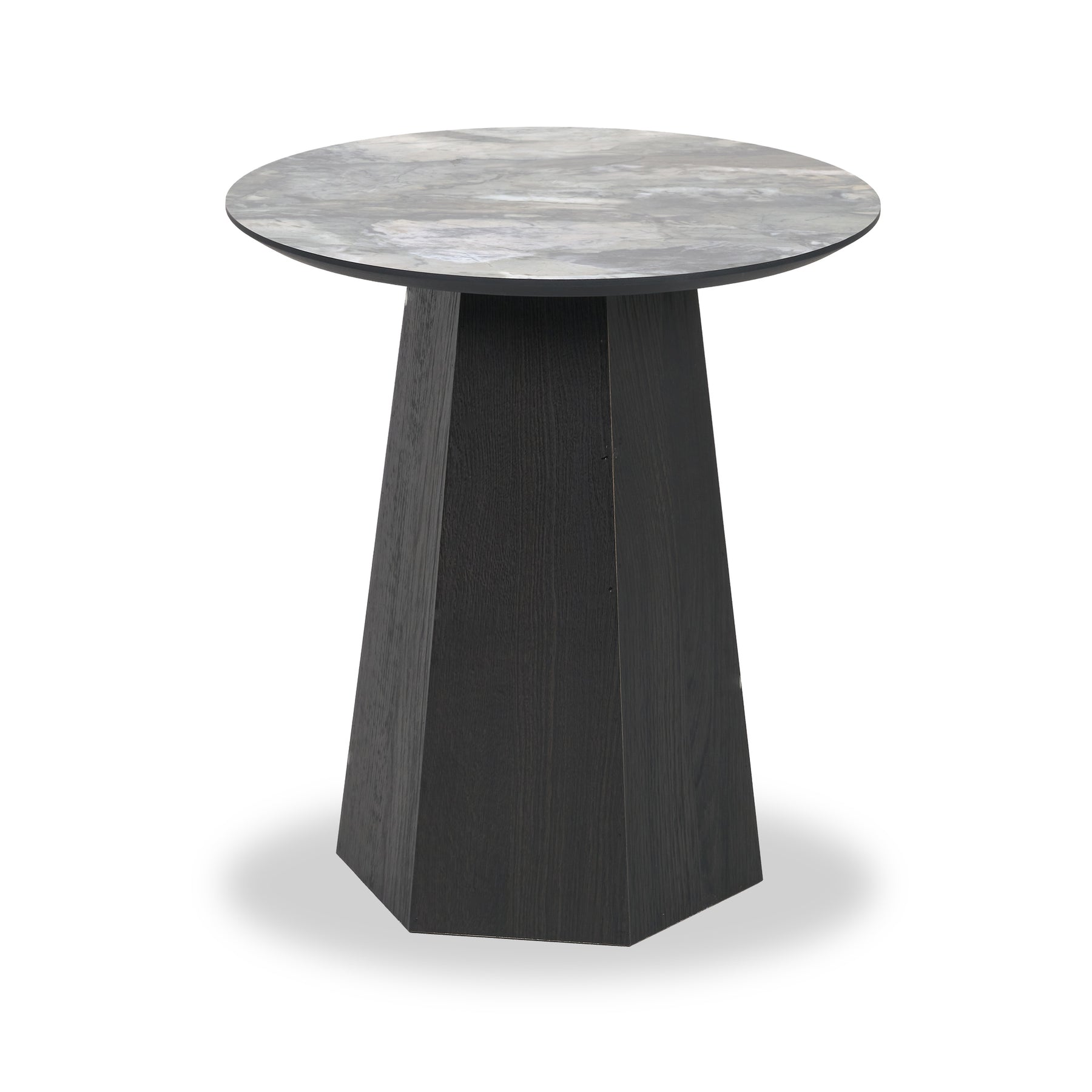 Myana Marble Effect Side Table from Roseland Furniture