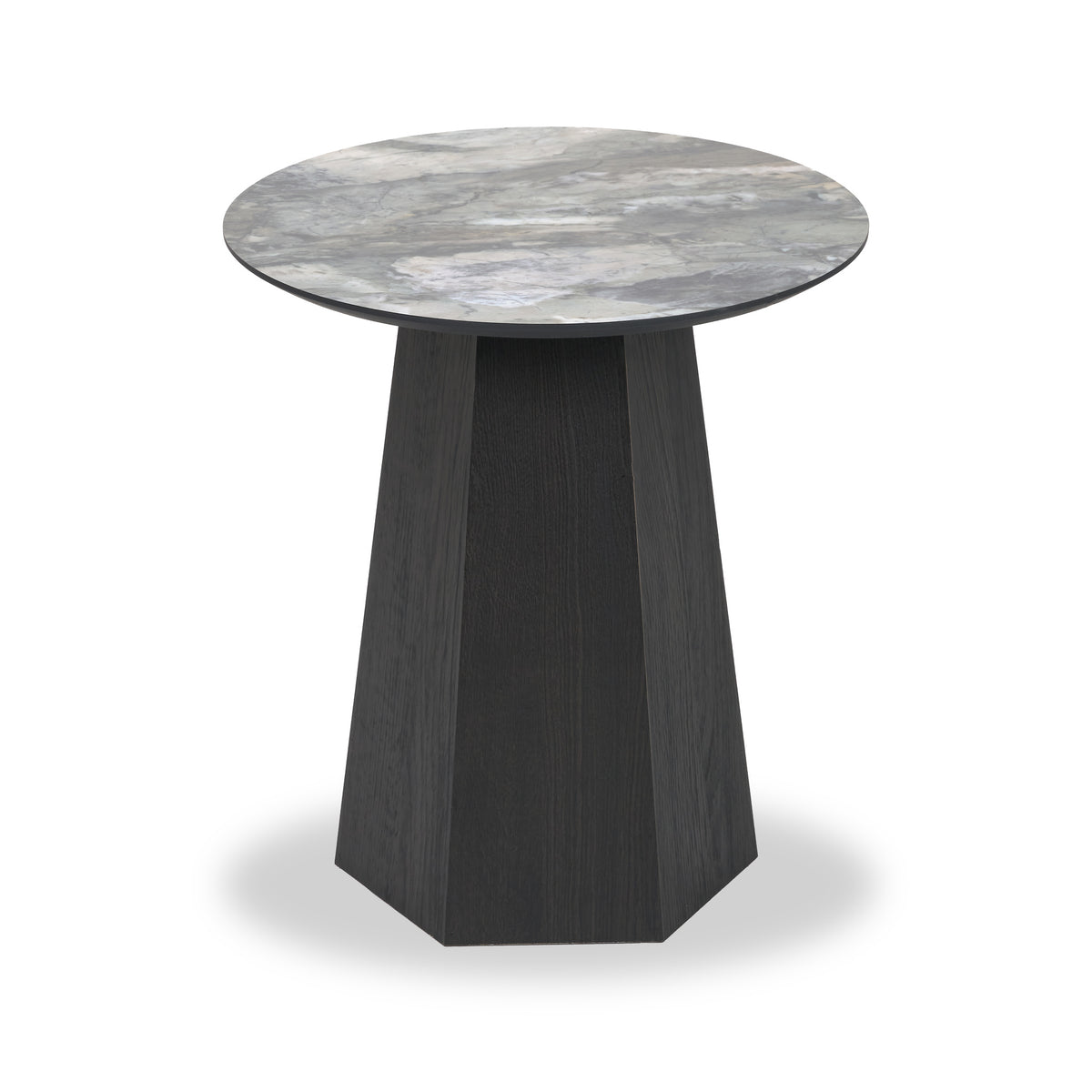 Myana Marble Effect Side Table from Roseland Furniture