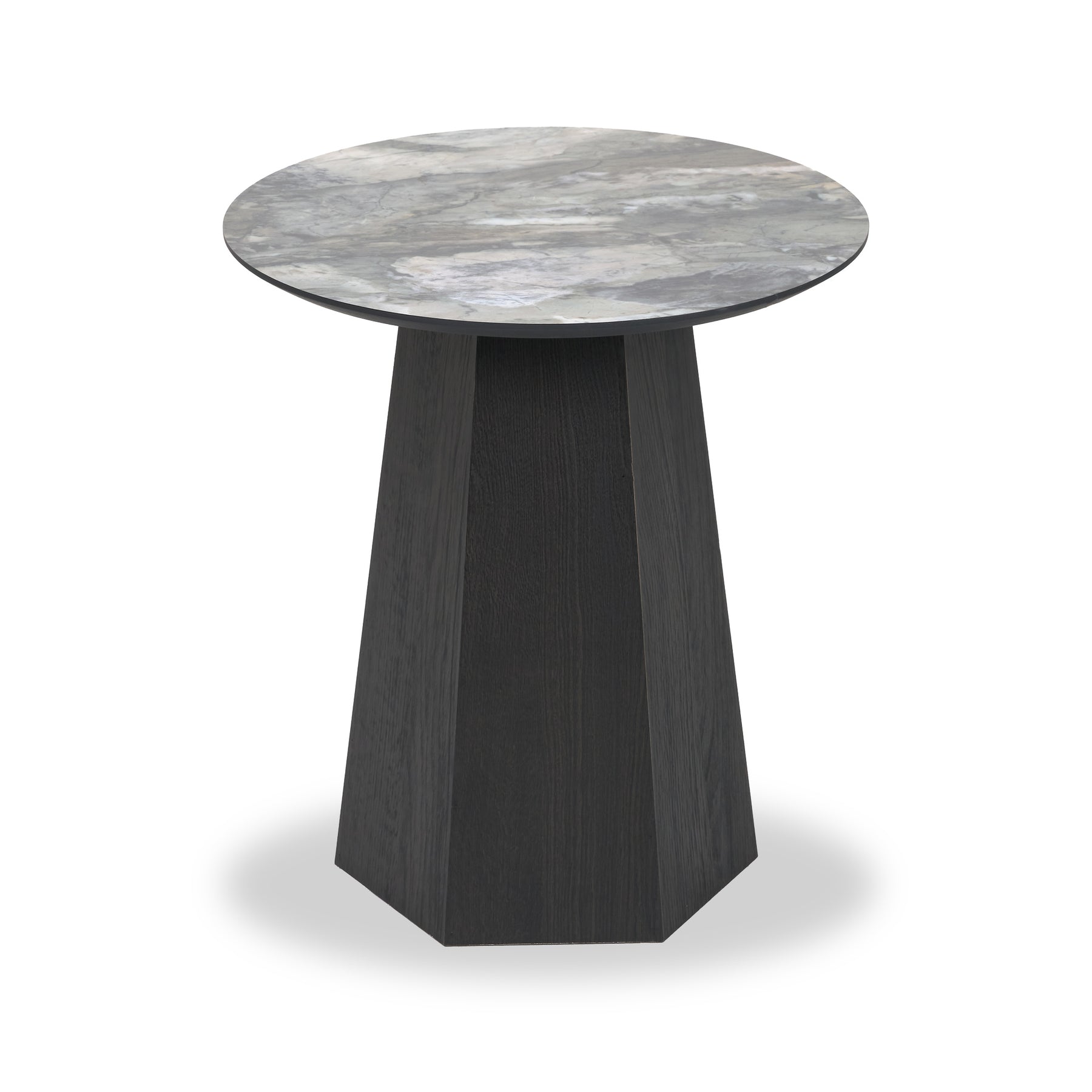Myana Marble Effect Side Table from Roseland Furniture