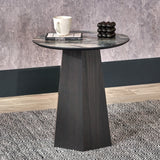 Myana Marble Effect Side Table from Roseland Furniture