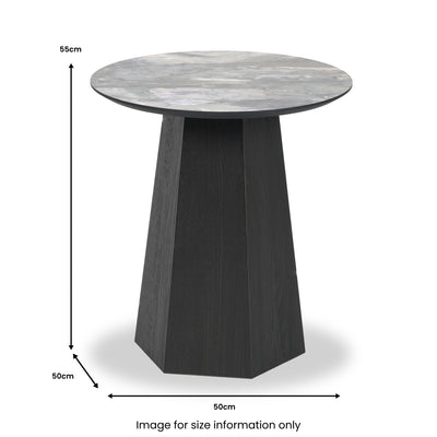 Myana Marble Effect Side Table