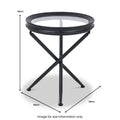 Elwood Glass Side Table from Roseland Furniture