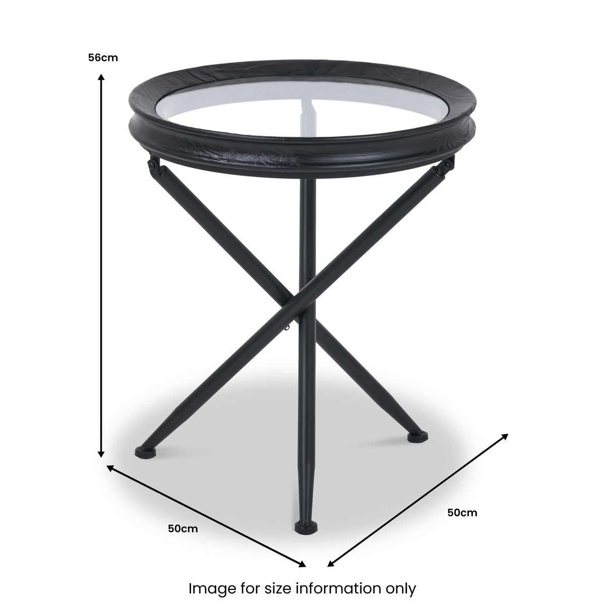 Elwood Glass Side Table from Roseland Furniture
