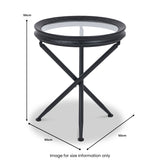 Elwood Glass Side Table from Roseland Furniture