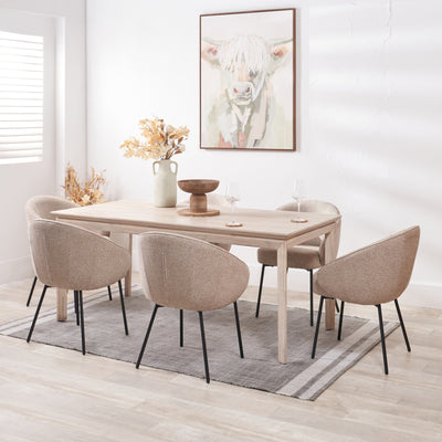 Gio White Sand Acacia 180cm Dining Table