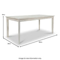 Gio White Sand Acacia 180cm Dining Table from Roseland Furniture