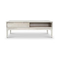 Gio White Sand Acacia 2 Drawer Coffee Table from Roseland Furniture