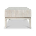 Gio White Sand Acacia 2 Drawer Coffee Table from Roseland Furniture