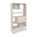 Gio White Sand 2 Drawer 7 Shelf Bookcase Unit from Roseland Furniture