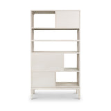 Gio White Sand 2 Drawer 7 Shelf Bookcase Unit from Roseland Furniture