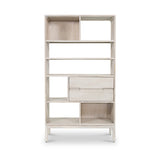 Gio White Sand 2 Drawer 7 Shelf Bookcase Unit from Roseland Furniture