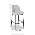Enya Quilted Back Bar Stool from Roseland Furniture