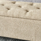Else Buttoned Storage Ottoman from Roseland Furniture