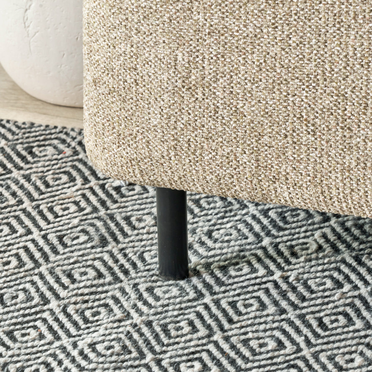 Else Buttoned Storage Ottoman from Roseland Furniture