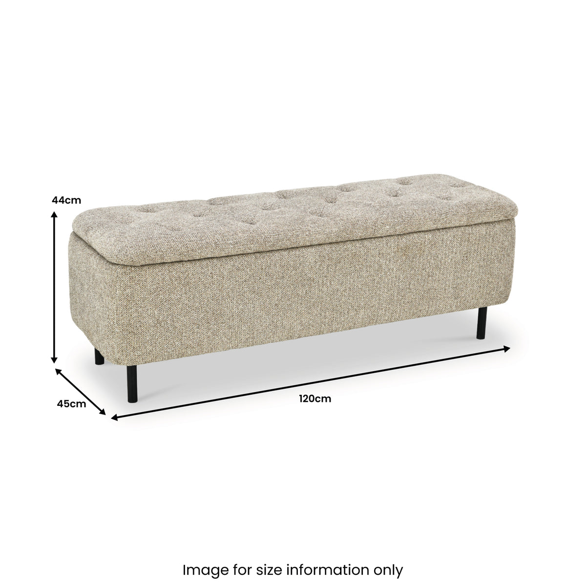Else Buttoned Storage Ottoman from Roseland Furniture