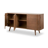 Elias Dark Ash 3 Door Sideboard Angle2 from Roseland Furniture