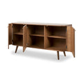 Elias Dark Ash 3 Door Sideboard Angle2 from Roseland Furniture