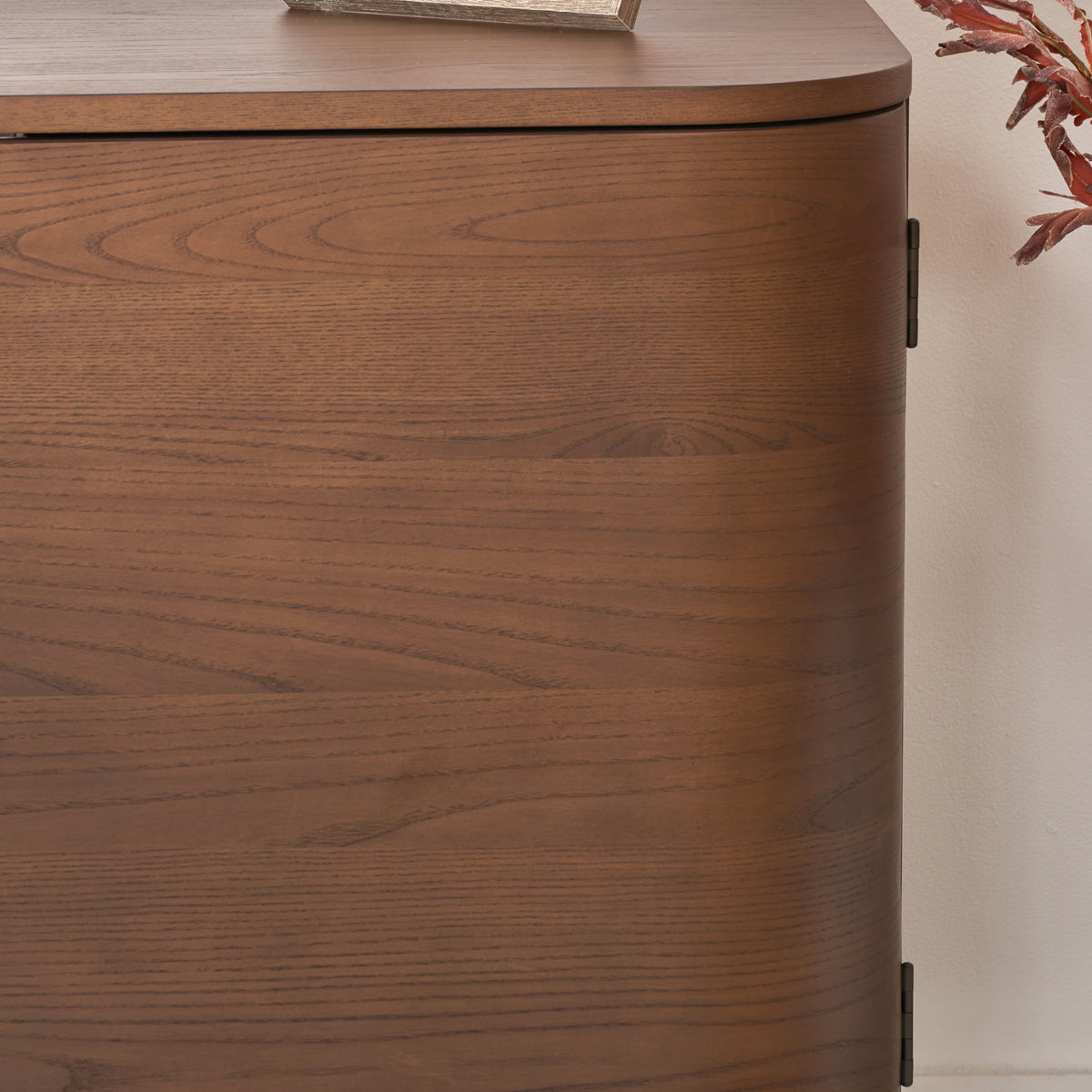 Elias Dark Ash 3 Door Sideboard Angle2 from Roseland Furniture