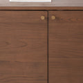 Elias Dark Ash 3 Door Sideboard Angle2 from Roseland Furniture