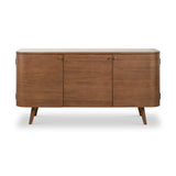 Elias Dark Ash 3 Door Sideboard Angle2 from Roseland Furniture