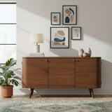 Elias Dark Ash 3 Door Sideboard from Roseland Furniture