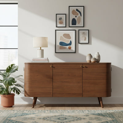 Elias Dark Ash 3 Door Sideboard