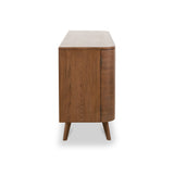 Elias Dark Ash 3 Door Sideboard Angle2 from Roseland Furniture