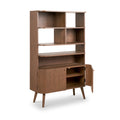 Elias Dark Ash 2 Door Shelving Unit from Roseland Furniture