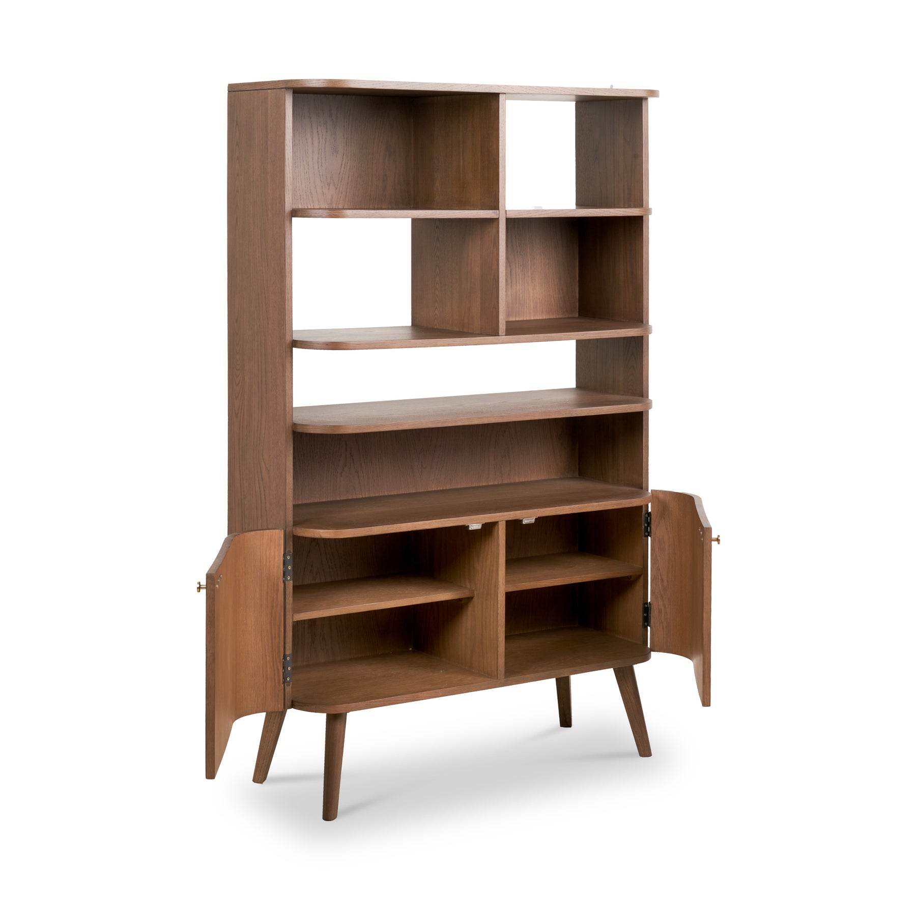 Elias Dark Ash 2 Door Shelving Unit from Roseland Furniture