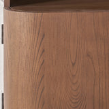 Elias Dark Ash 2 Door Shelving Unit from Roseland Furniture