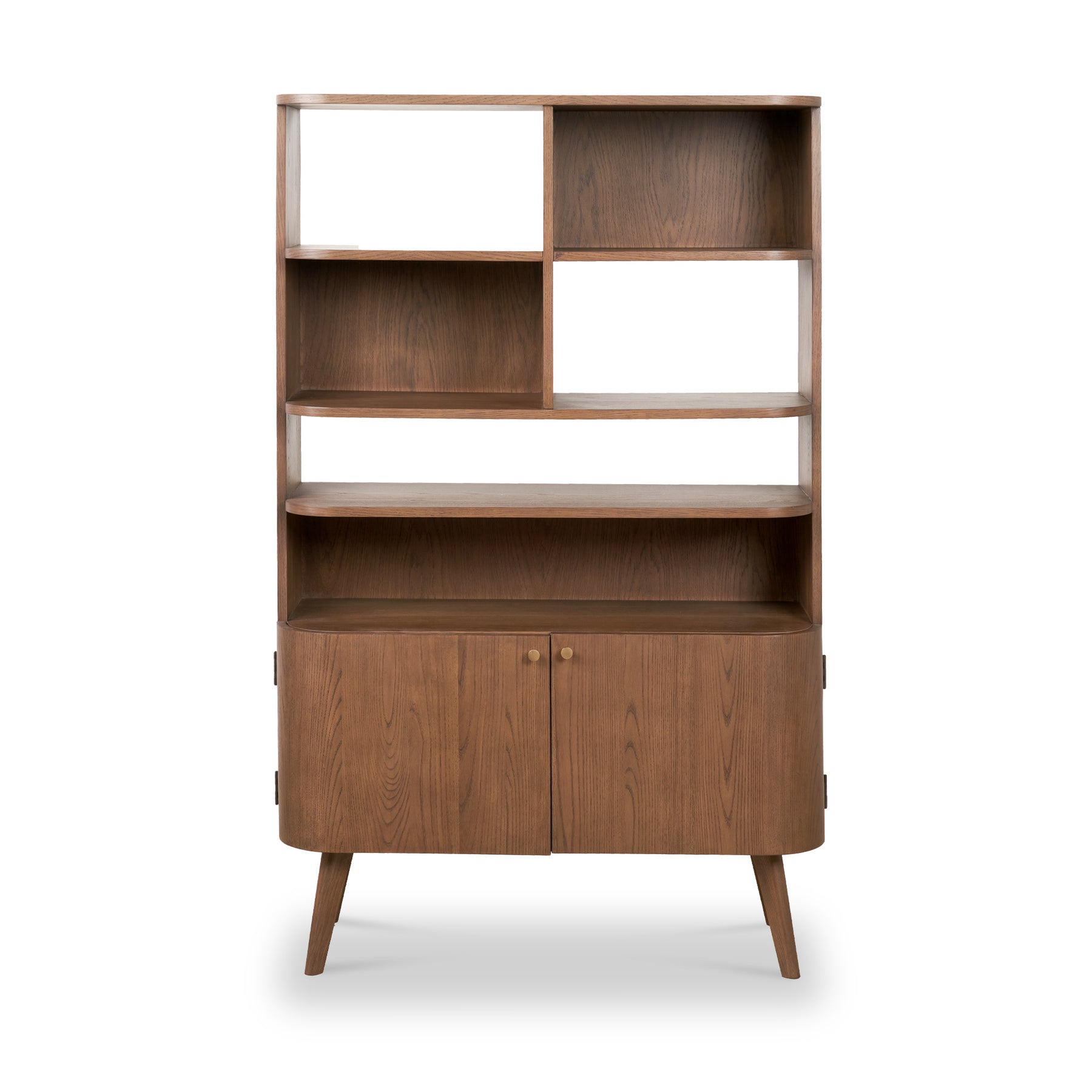 Elias Dark Ash 2 Door Shelving Unit from Roseland Furniture