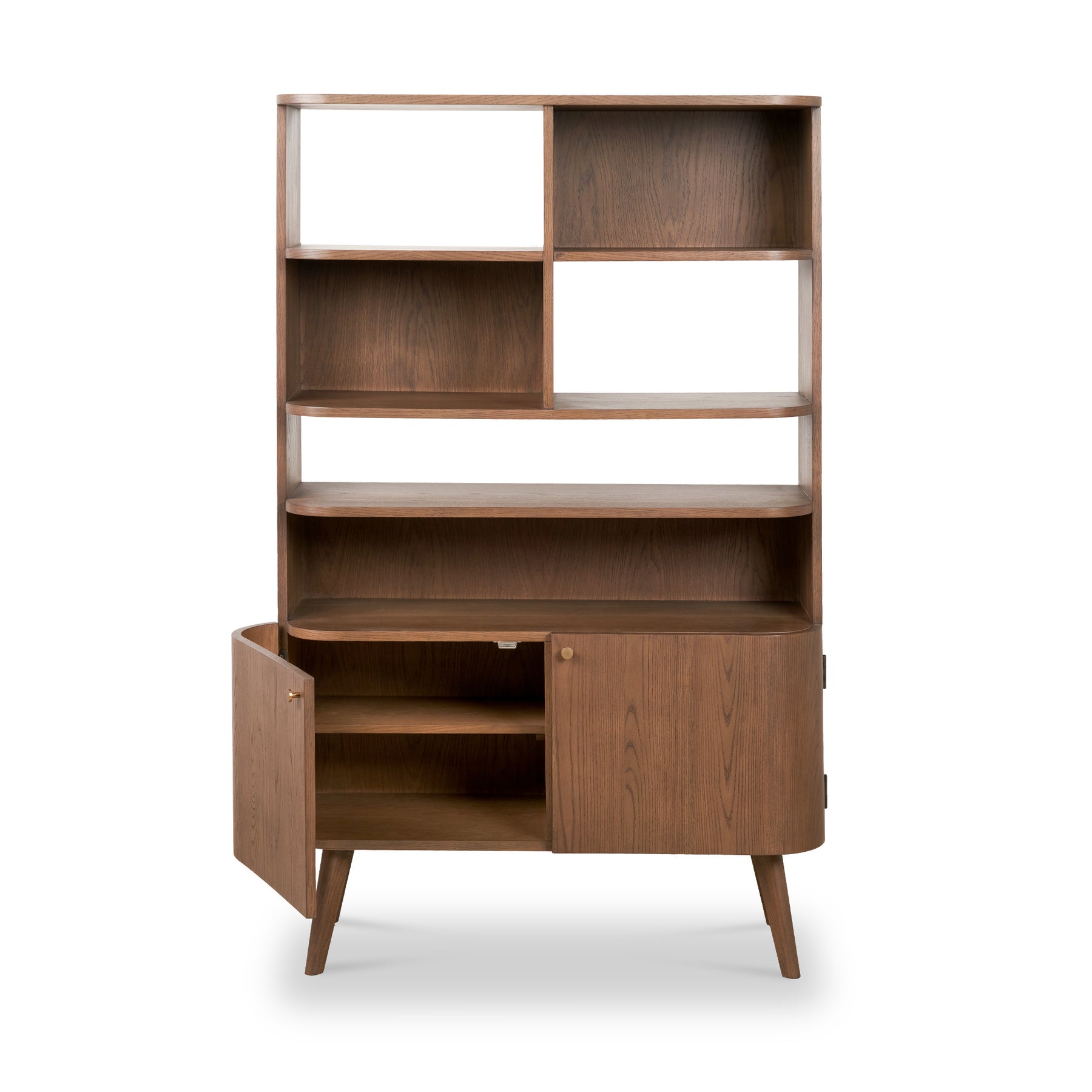 Elias Dark Ash 2 Door Shelving Unit from Roseland Furniture