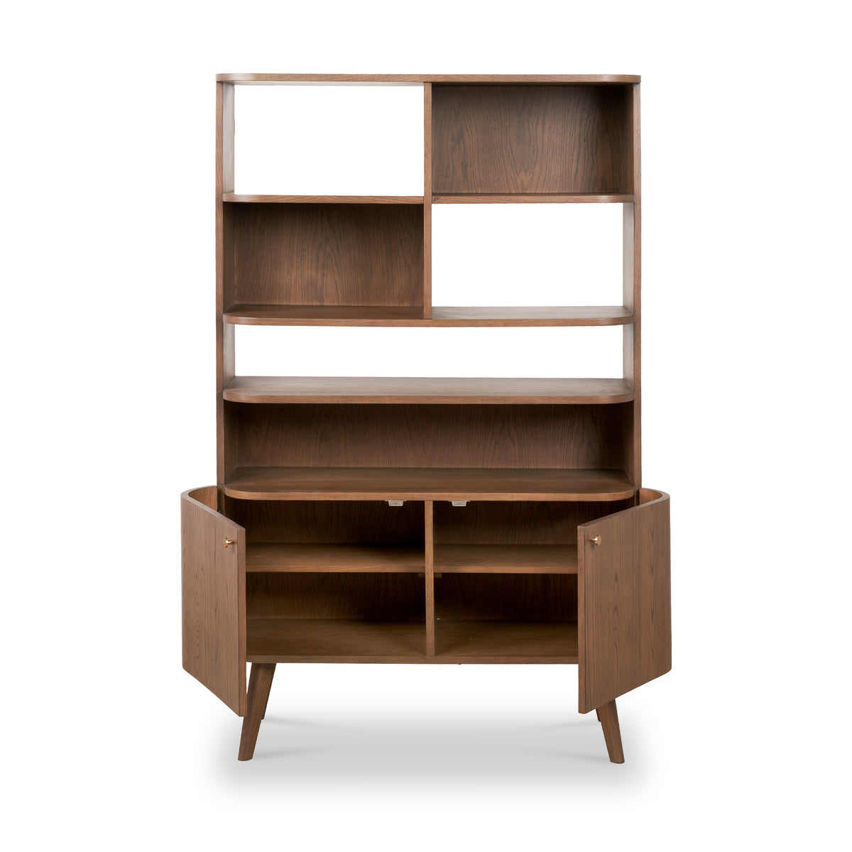 Elias Dark Ash 2 Door Shelving Unit from Roseland Furniture