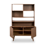 Elias Dark Ash 2 Door Shelving Unit from Roseland Furniture