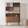 Elias Dark Ash 2 Door Shelving Unit from Roseland Furniture