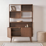 Elias Dark Ash 2 Door Shelving Unit from Roseland Furniture