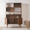Elias Dark Ash 2 Door Shelving Unit from Roseland Furniture