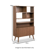 Elias Dark Ash 2 Door Shelving Unit from Roseland Furniture