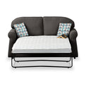 Croxdon Charcoal Faux Linen 2 Seater Sofabed with Duck Egg Scatter Cushions from Roseland Furniture