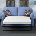 Croxdon Denim Faux Linen 2 Seater Sofabed with Charcoal Scatter Cushions from Roseland Furniture